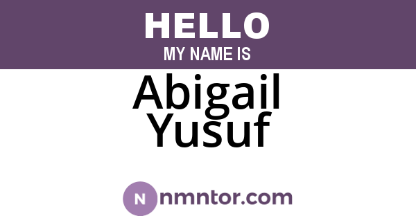 Abigail Yusuf