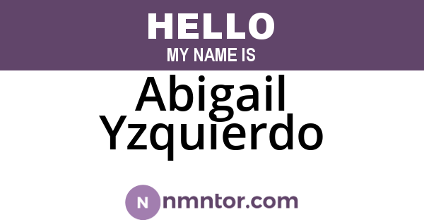 Abigail Yzquierdo