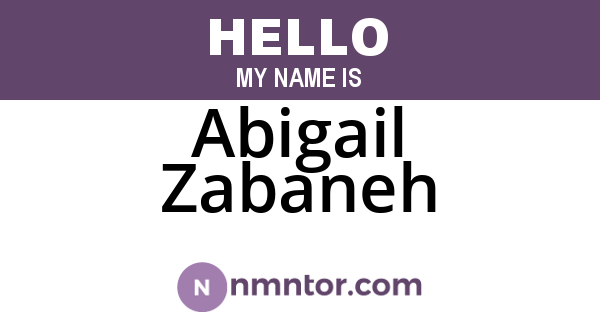 Abigail Zabaneh
