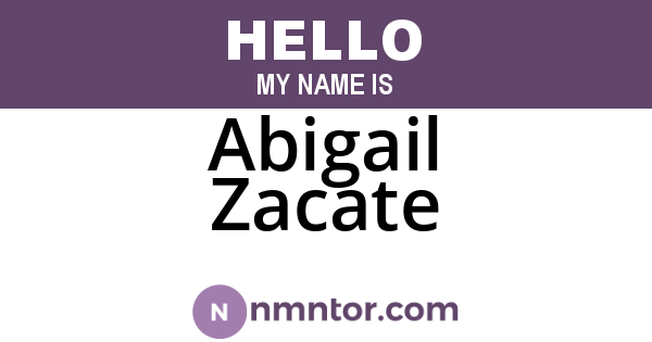 Abigail Zacate