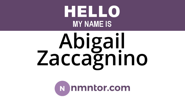 Abigail Zaccagnino