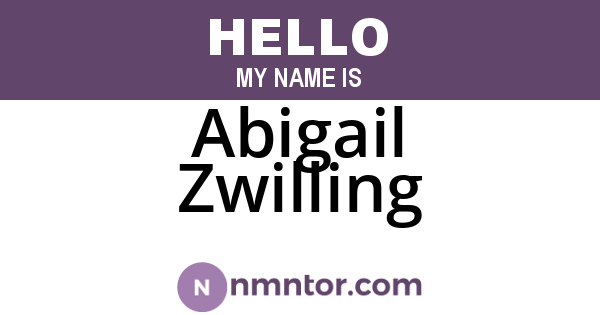 Abigail Zwilling