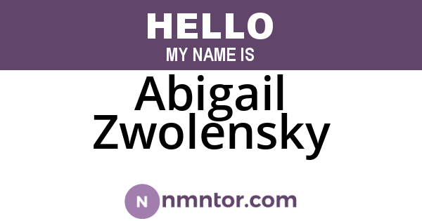 Abigail Zwolensky