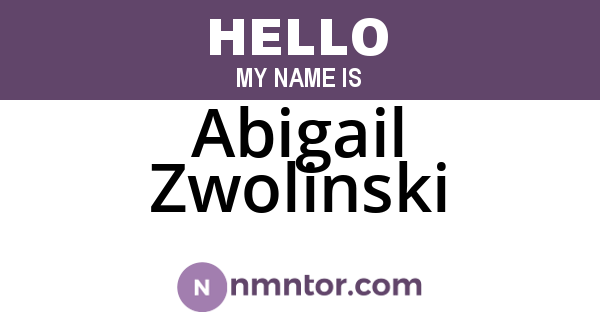 Abigail Zwolinski