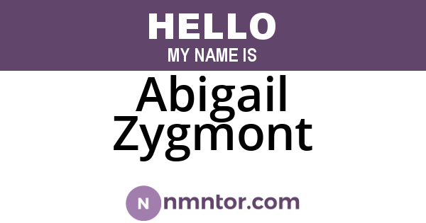 Abigail Zygmont