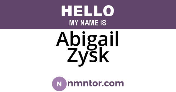 Abigail Zysk