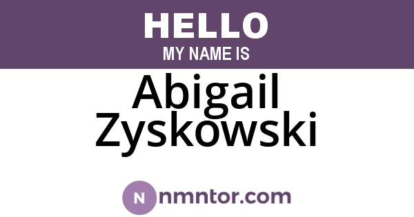 Abigail Zyskowski