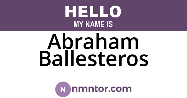 Abraham Ballesteros