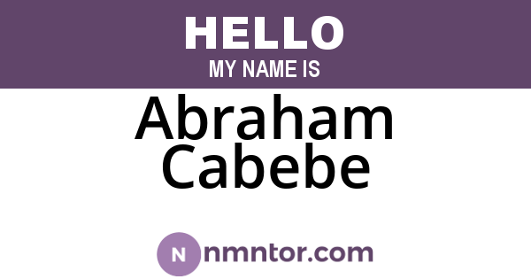 Abraham Cabebe