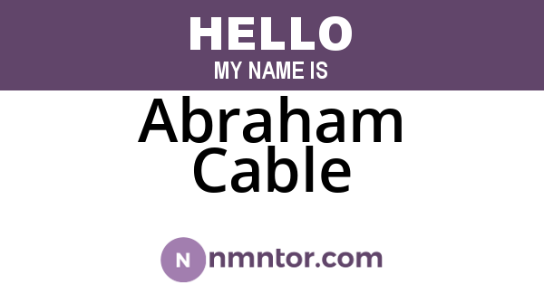 Abraham Cable