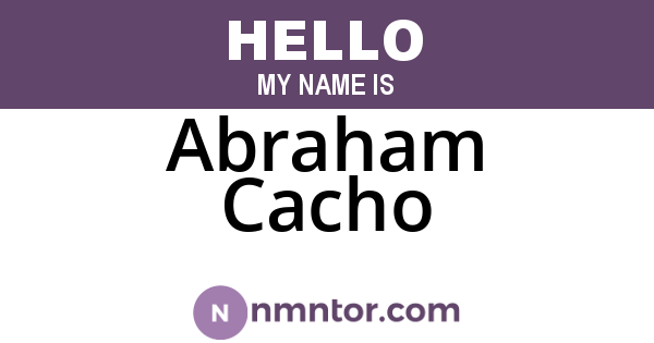 Abraham Cacho