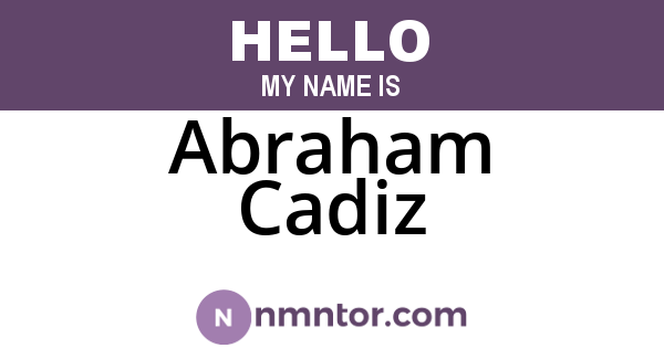 Abraham Cadiz