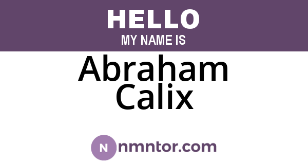 Abraham Calix