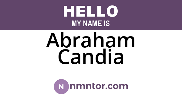Abraham Candia