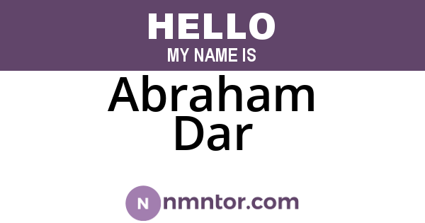 Abraham Dar