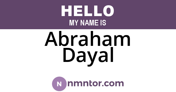 Abraham Dayal