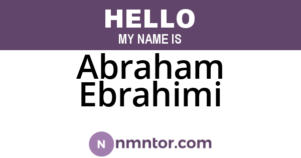 Abraham Ebrahimi