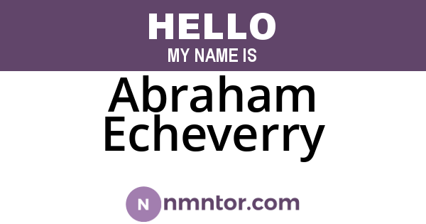 Abraham Echeverry