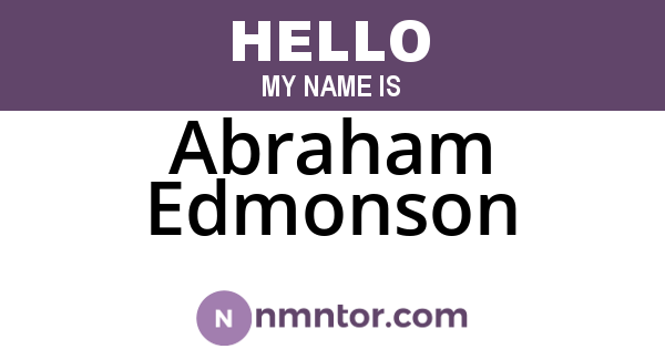 Abraham Edmonson