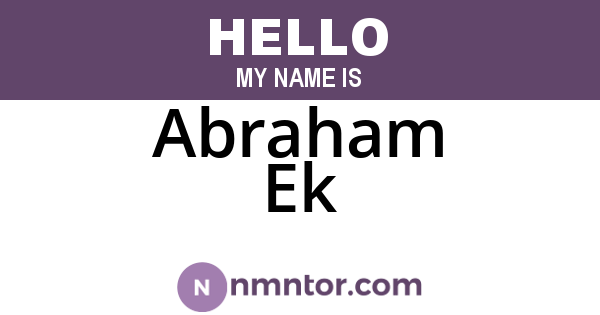 Abraham Ek