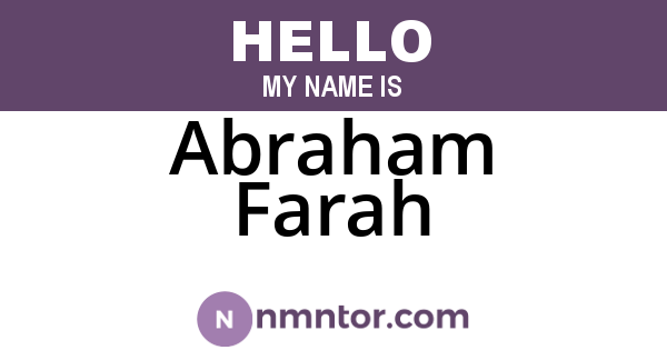 Abraham Farah