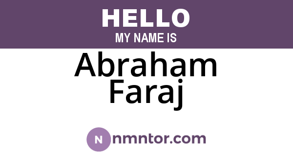 Abraham Faraj