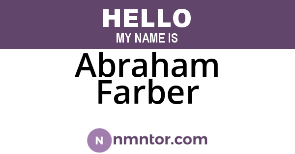 Abraham Farber