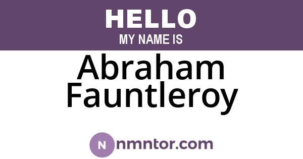 Abraham Fauntleroy