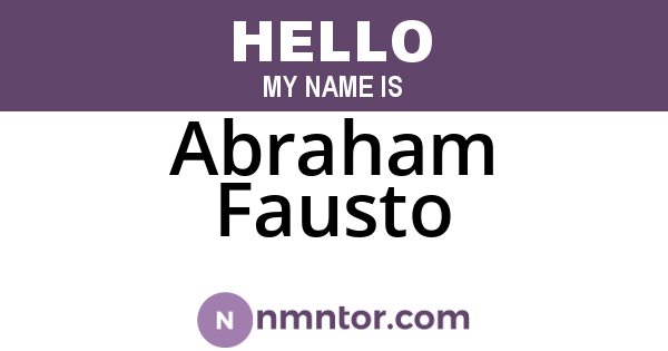 Abraham Fausto