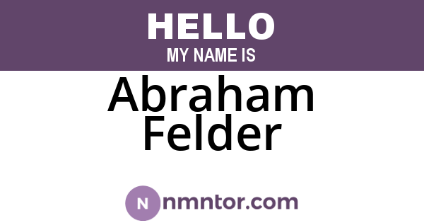 Abraham Felder