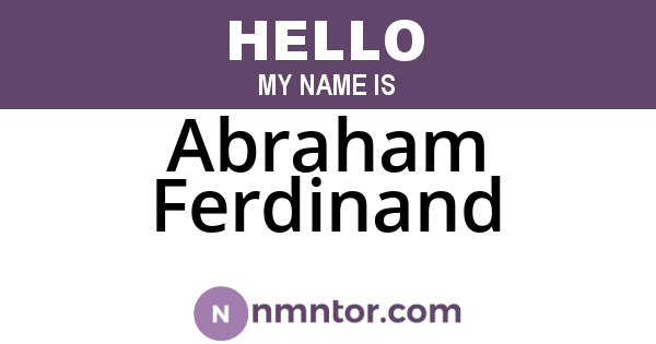 Abraham Ferdinand
