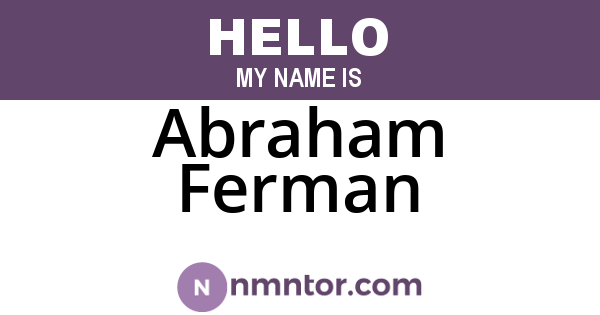 Abraham Ferman