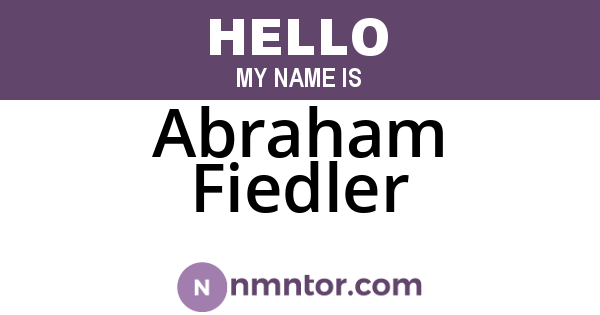 Abraham Fiedler