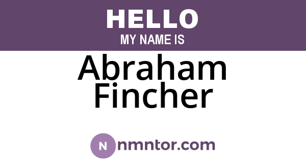 Abraham Fincher