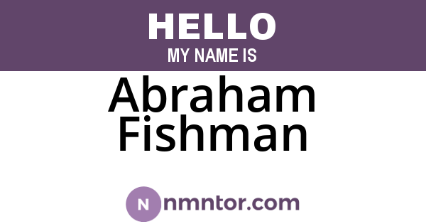 Abraham Fishman