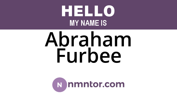 Abraham Furbee