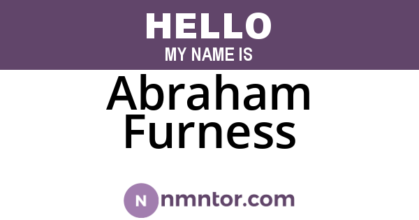 Abraham Furness