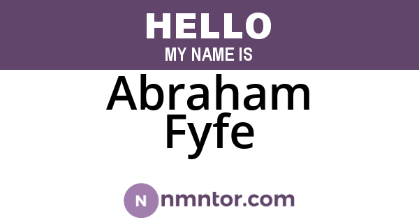 Abraham Fyfe