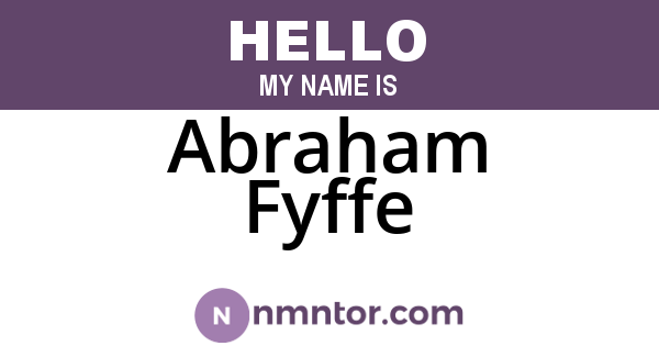 Abraham Fyffe