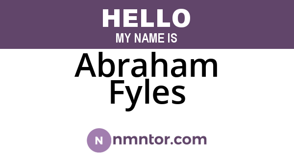 Abraham Fyles
