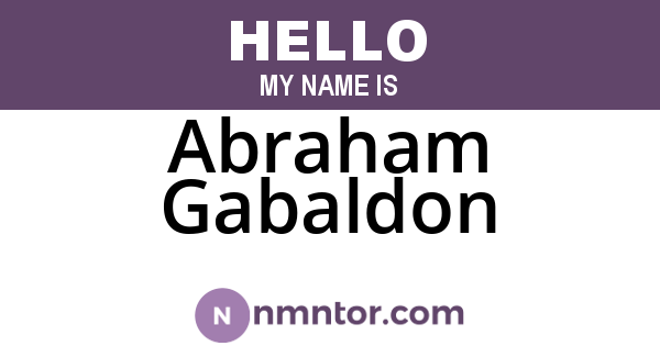 Abraham Gabaldon