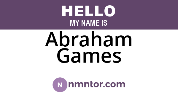 Abraham Games