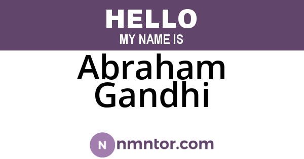 Abraham Gandhi