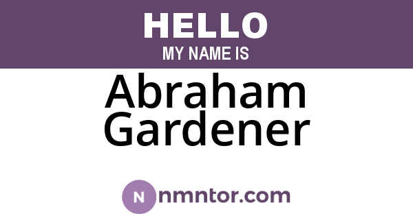 Abraham Gardener