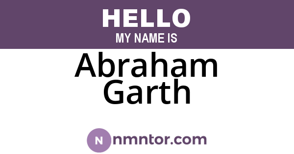 Abraham Garth