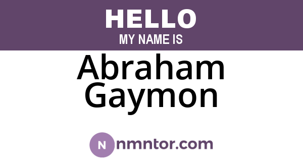 Abraham Gaymon