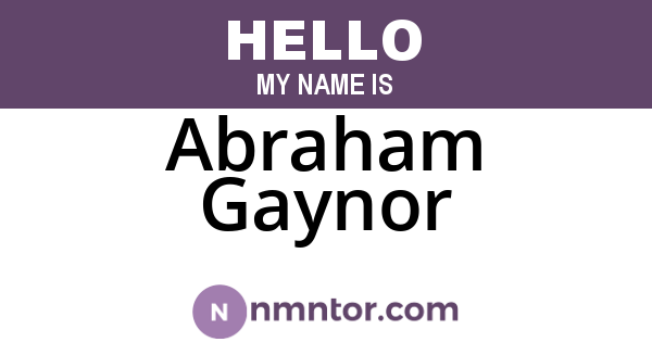 Abraham Gaynor