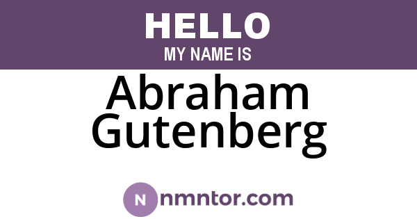 Abraham Gutenberg