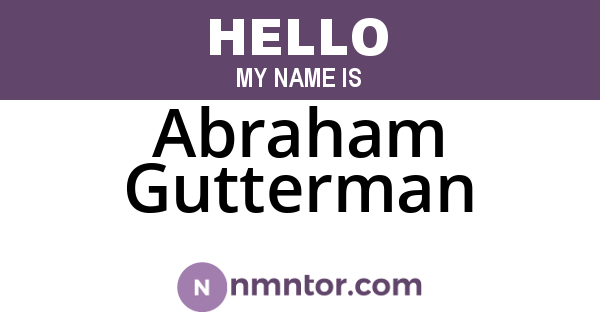 Abraham Gutterman