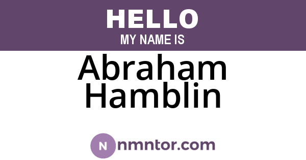 Abraham Hamblin
